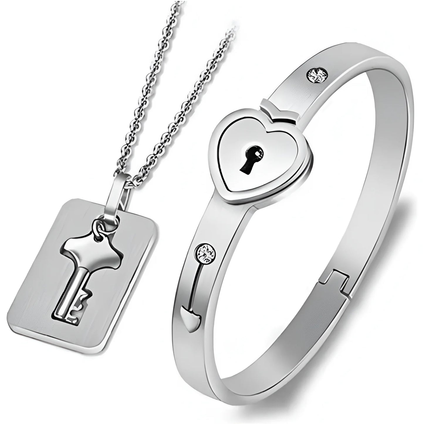 Pulsera Corazón y Collar con llave